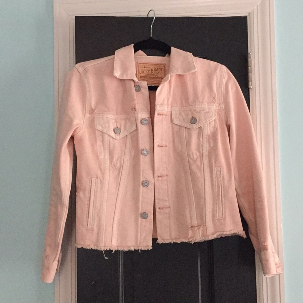 Lucky Brand Peachy-Pink Denim Jacket